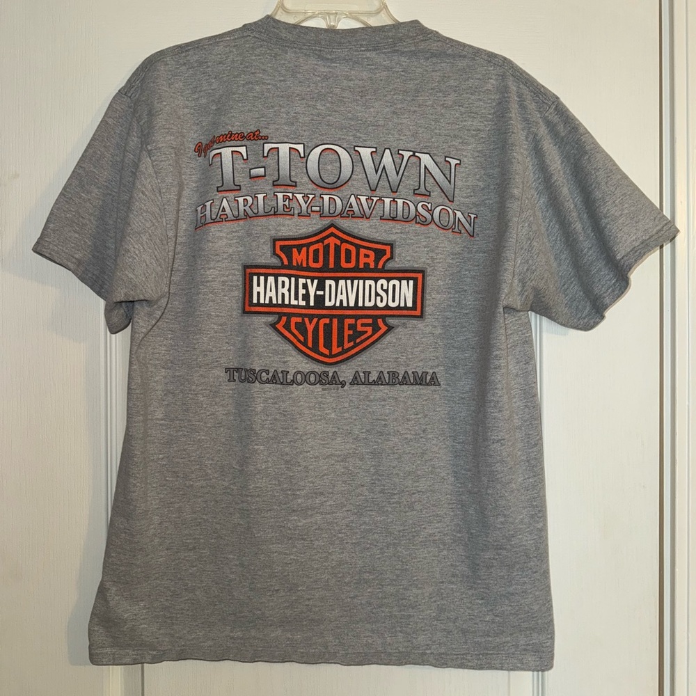 ❤️2 for 10❤️ Gray Harley Davidson Tuscaloosa Alabama unisex short sleeve tshirt - Picture 2 of 4